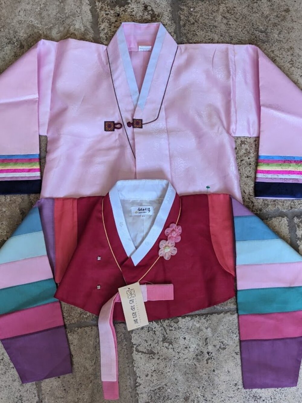 BRAND NEW 2PC TRADITIONAL KOREAN TODDLER'S HANBOK SHIRTS TOPS SIZE 5-6